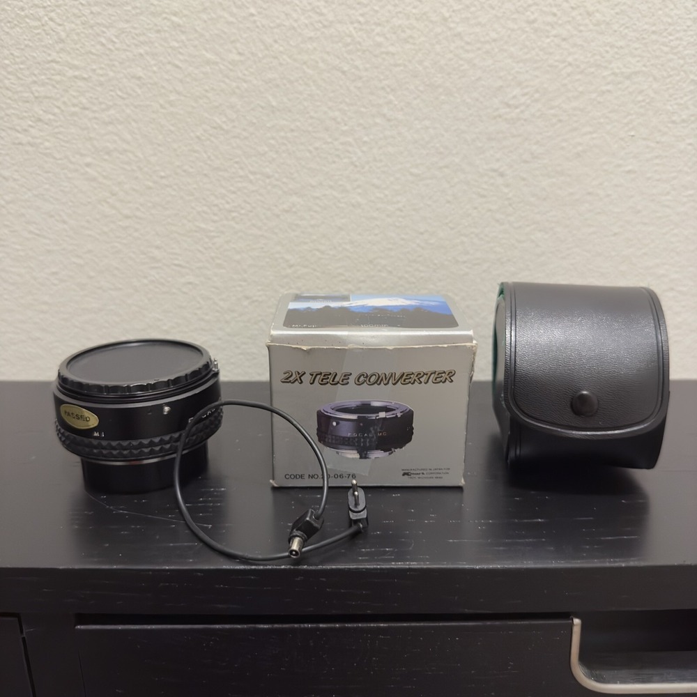 Focal MC 2X Tele Converter for Minolta MD Mount Lens with Box and Case Japan